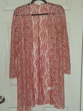 Paradox Coral Lace Sheer Camisole Duster